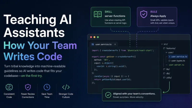Teaching AI Assistants How Your Team Writes Code